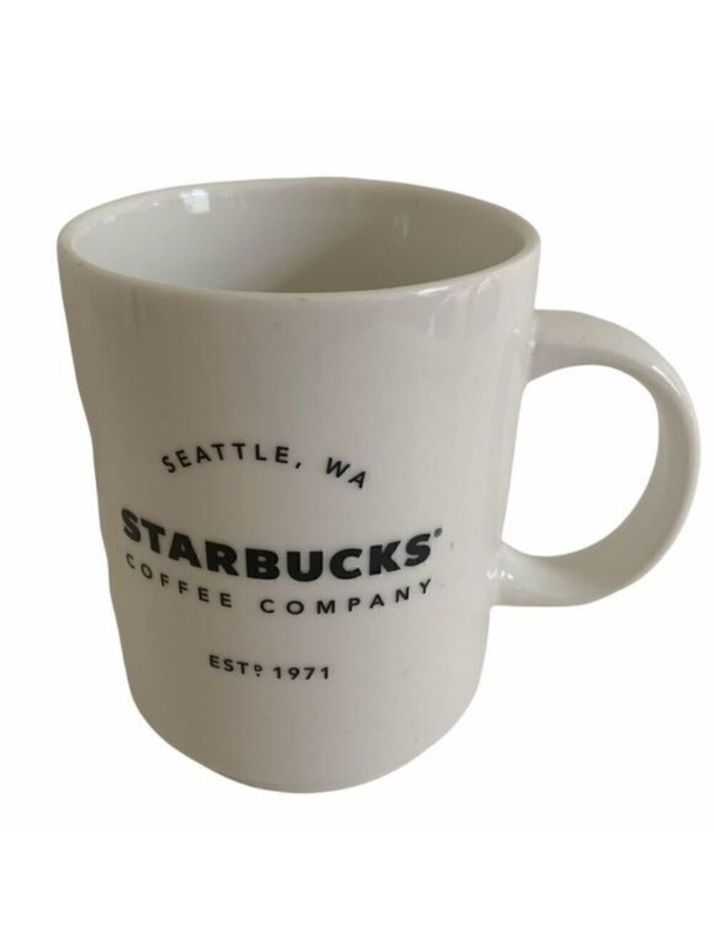 Starbucks Ivory with Black Seattle, WA Logo 14 Oz Collectible Coffee Mug